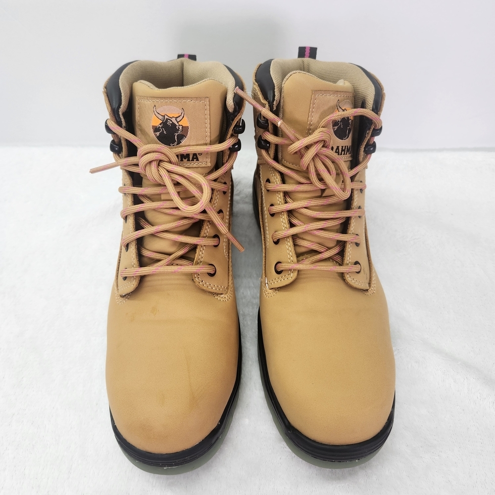 Brahma Women's Combustion 6" Steel Toe Tan Work  Boots Size 9.5